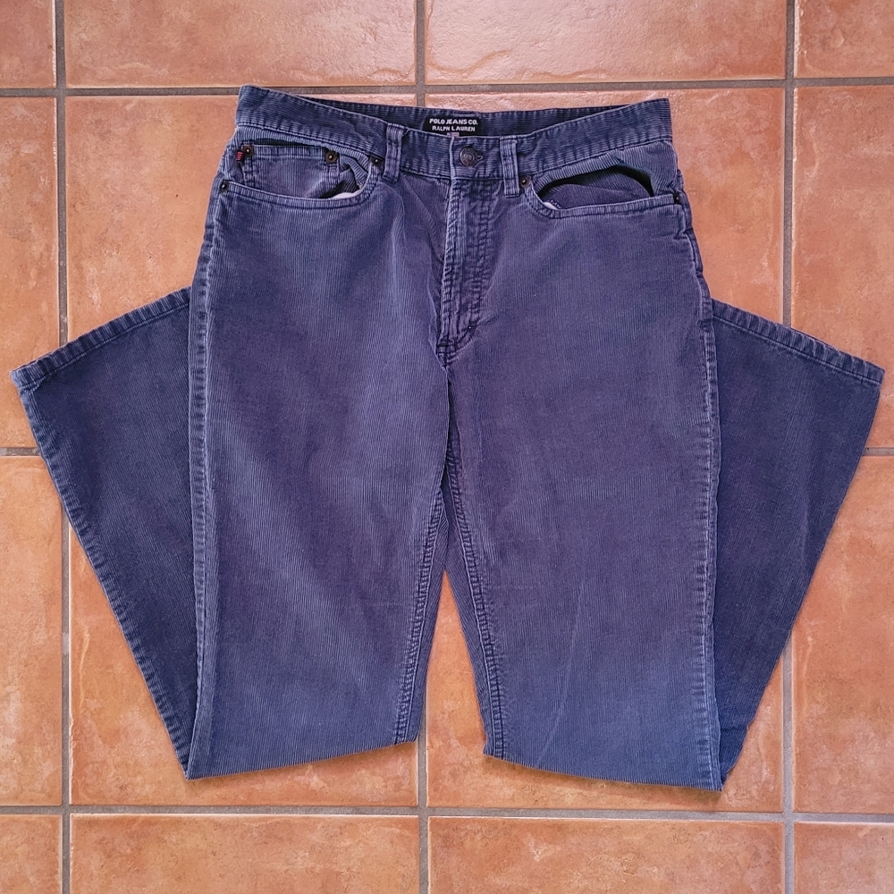 Polo Jeans Corduroy Pants Ralph Lauren Blue Sz 6